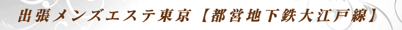 出張メンズエステ出張マッサージメベル東京の出張メンズエステ東京【都営地下鉄大江戸線】