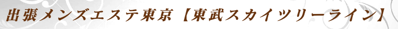 出張メンズエステ出張マッサージメベル東京の出張メンズエステ東京【東武スカイツリーライン】